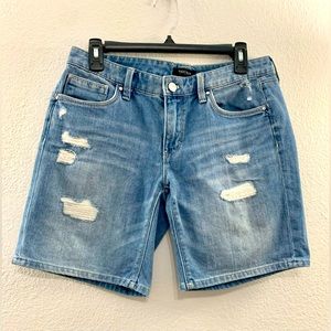 White House Black Market Distressed Bermuda Jean Shorts size 4.